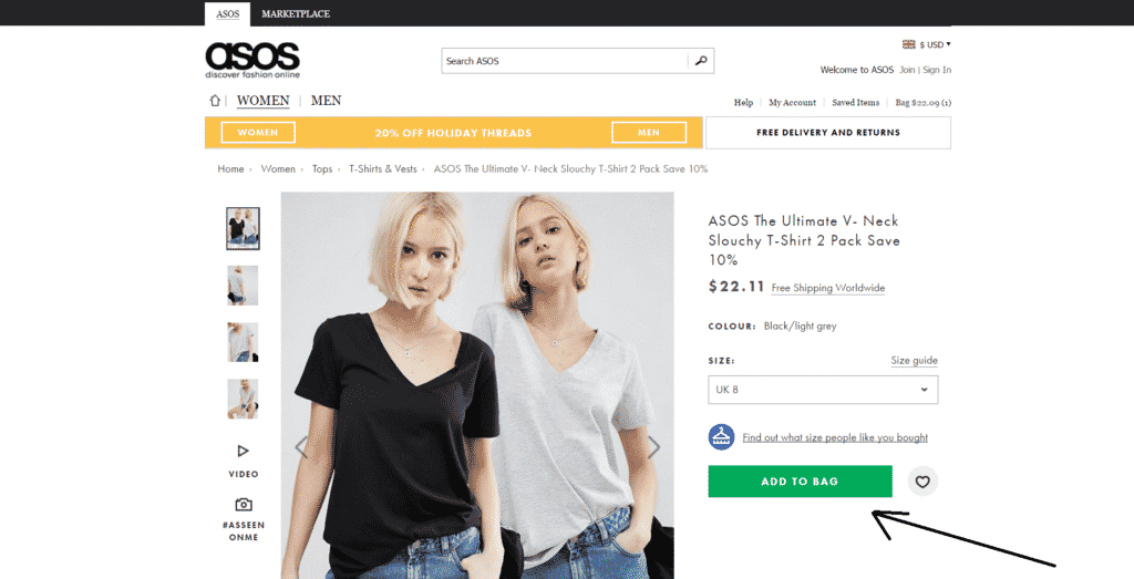 Asos new customer code