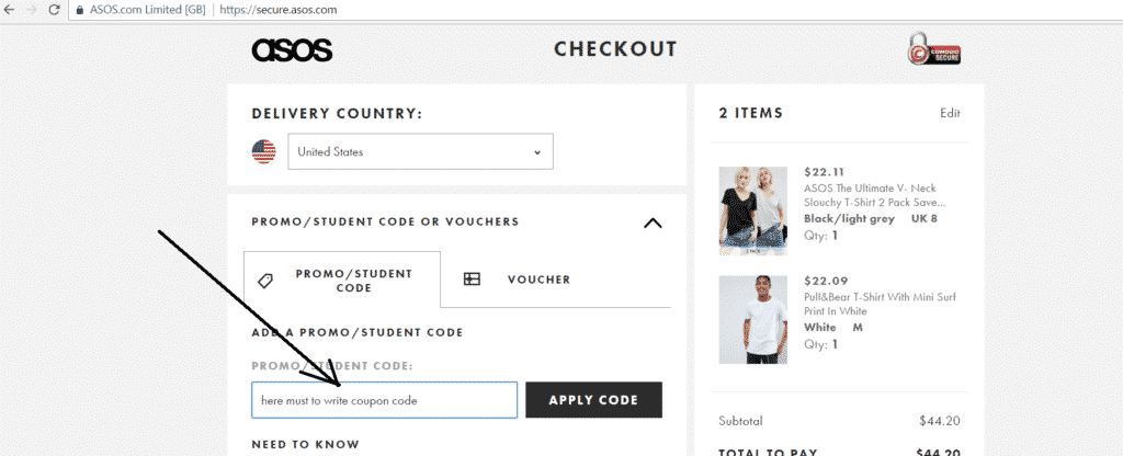 Asos student code Asos student code