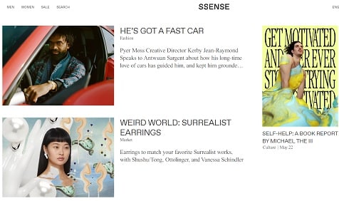 SSENSE kuponok S 1