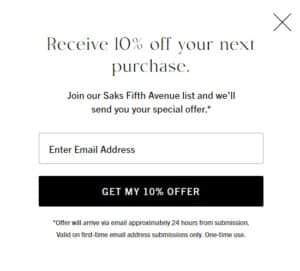 Saks Fifth Avenue Coupons