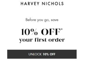 HARVEY NICHOLS Aktionscode