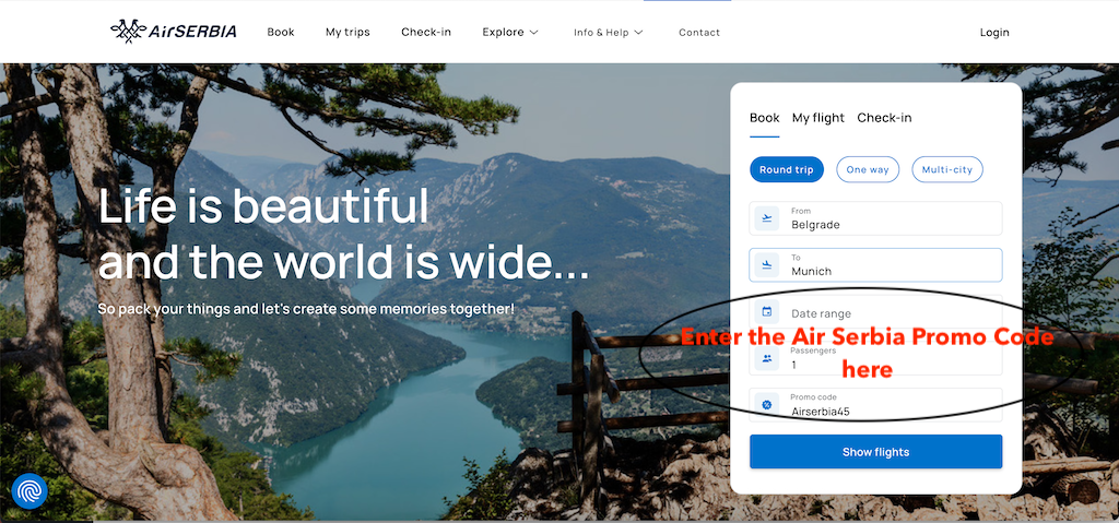 How To Add an Air Serbia Promo Code