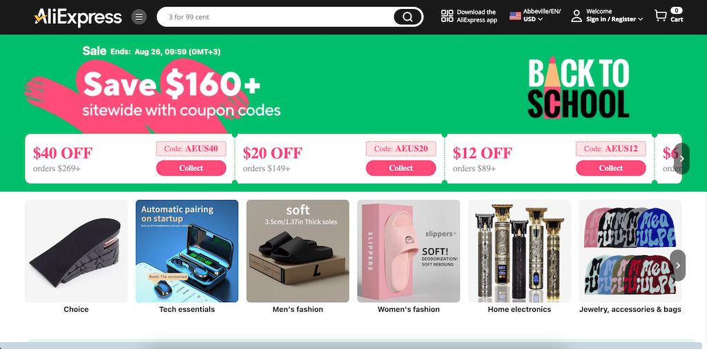 AliExpress hemat menggunakan kupon