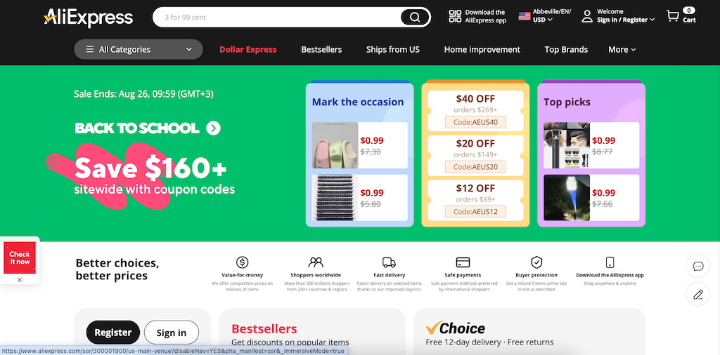 Penjualan AliExpress