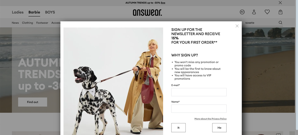 Απαντήστε Έκπτωση Newsletter