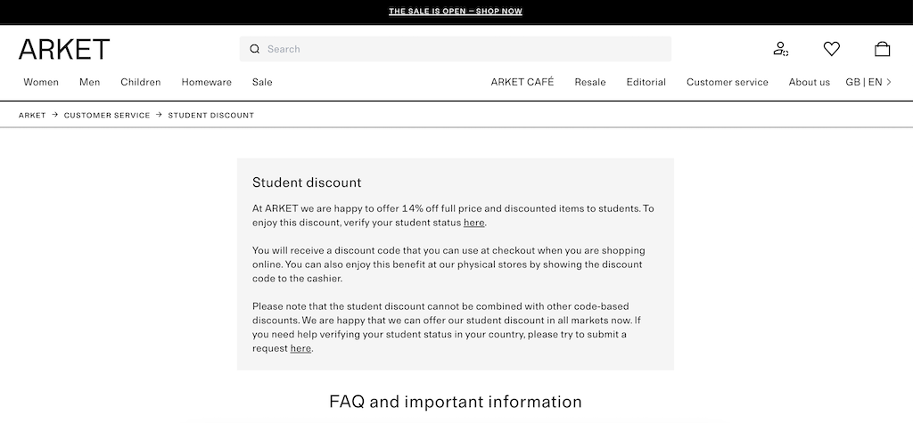 Arket StudentDiscount