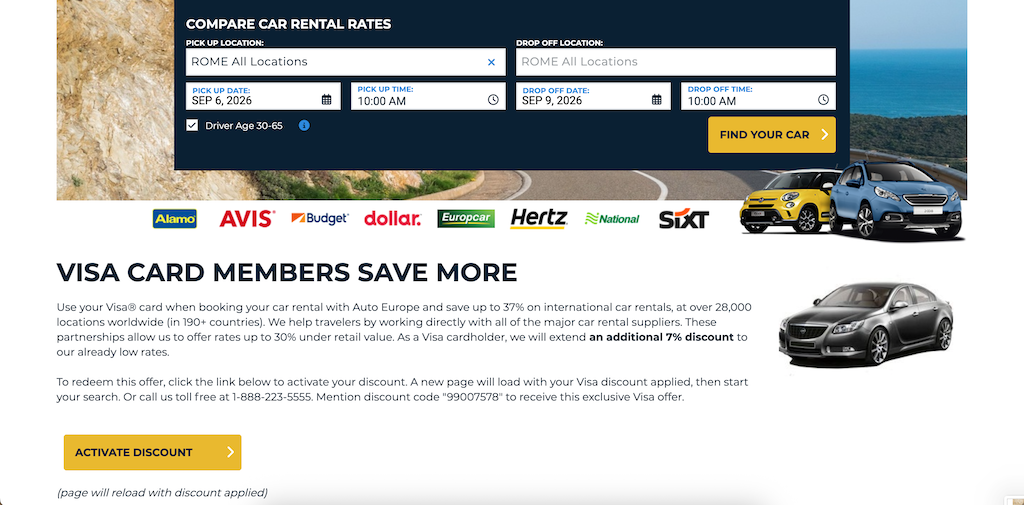 How To Apply an Auto Europe Discount Code