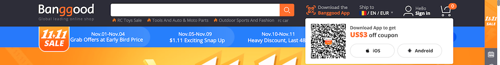 Banggood AppDiscount