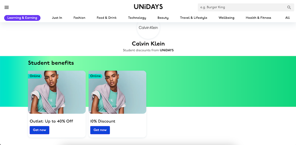 Študentski popust CalvinKlein
