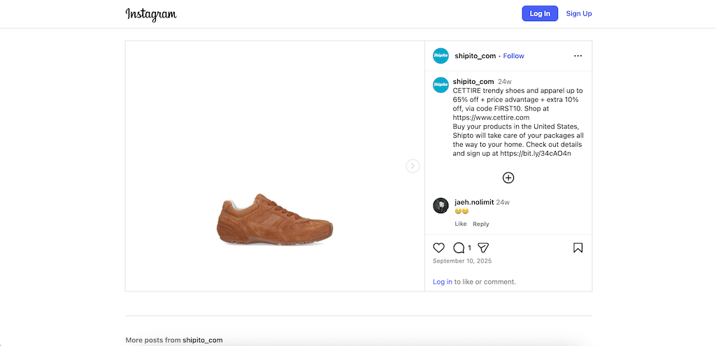 Koda kupona Cettire za Instagram