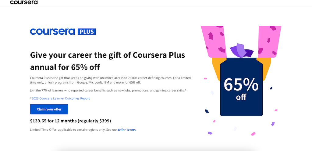 Coursera aastaallahindlus