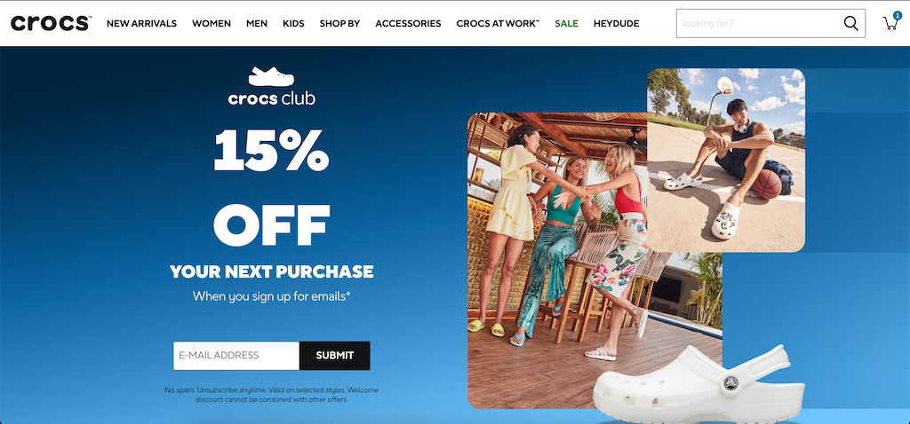 Descuento para nuevos clientes de Crocs