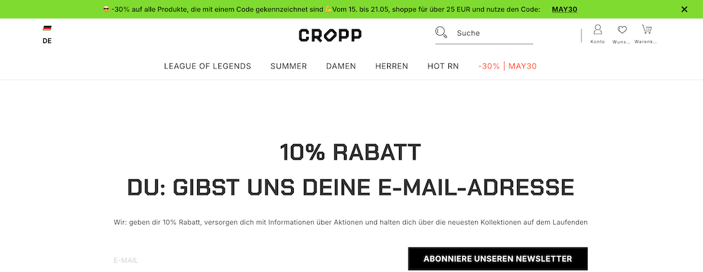 Рассылка новостей CroppСкидка