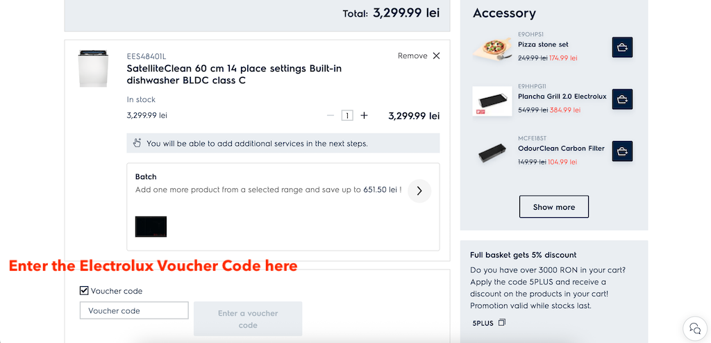 How to use an Electrolux coupon code