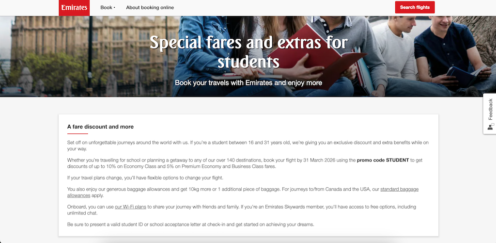 Emirates Student Discount