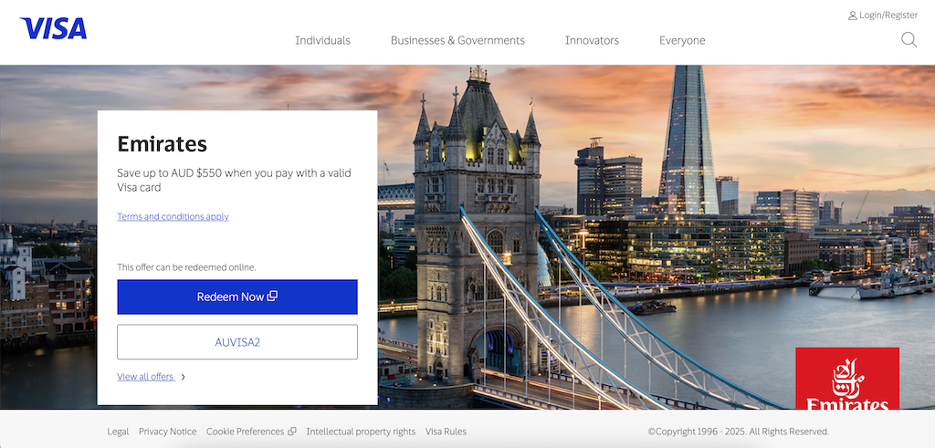 Emirates Visa-Rabatt