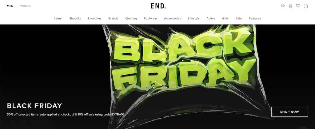 Kết thúcQuần áo BlackFriday