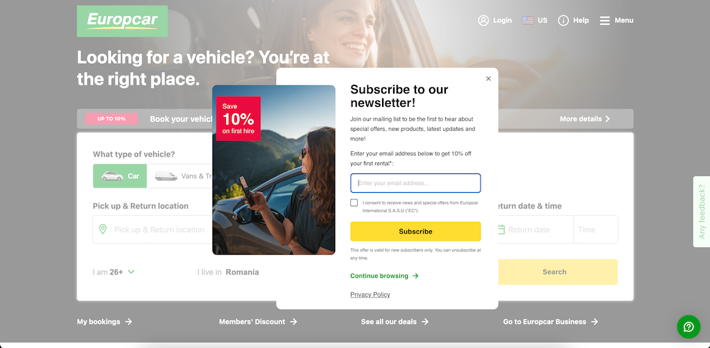 Разпродажба на Europcar