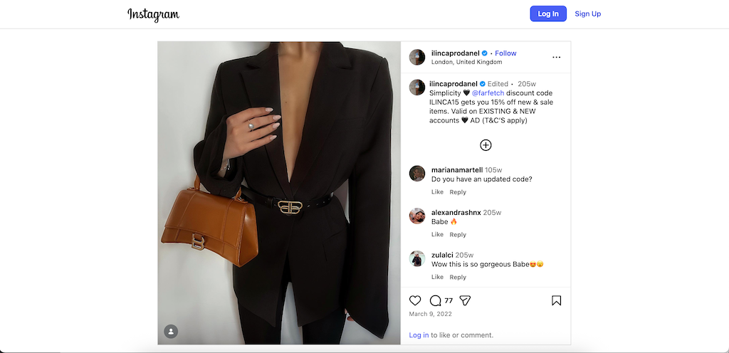 Farfetch instagram discount code