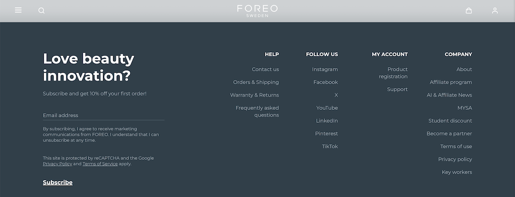 Foreo NewCustomerDiscount