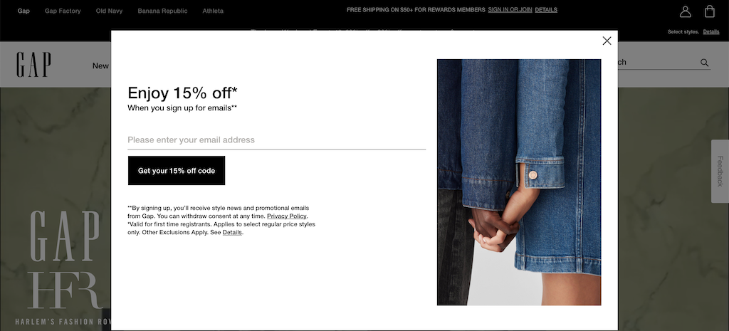 GAP NewCustomerDiscount