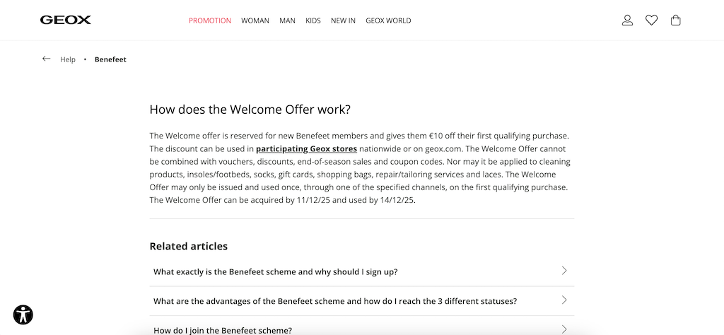 GEOX NewCustomerDiscount