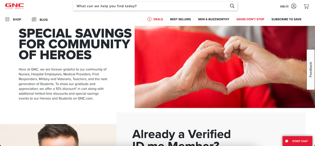 GNC Military Discount