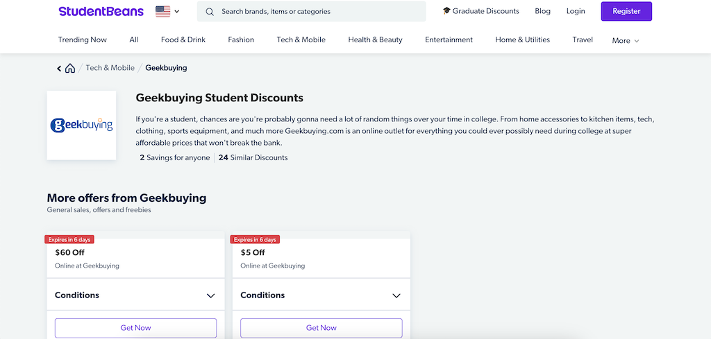 Geekbuying StudentDiscount