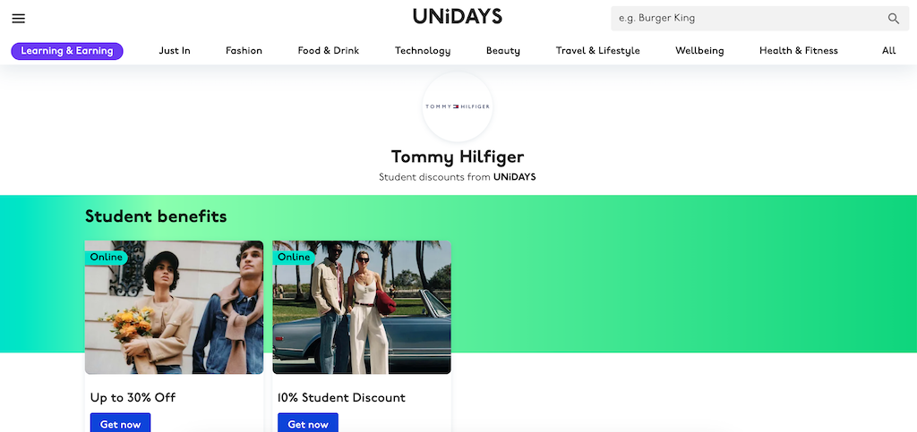 Hilfiger Student alennus