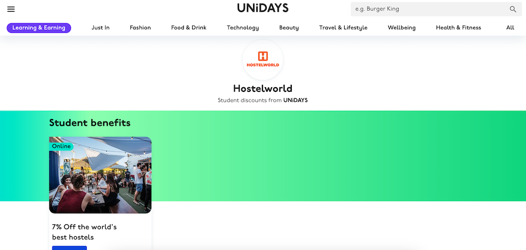 Hostelworld StudentDiscount