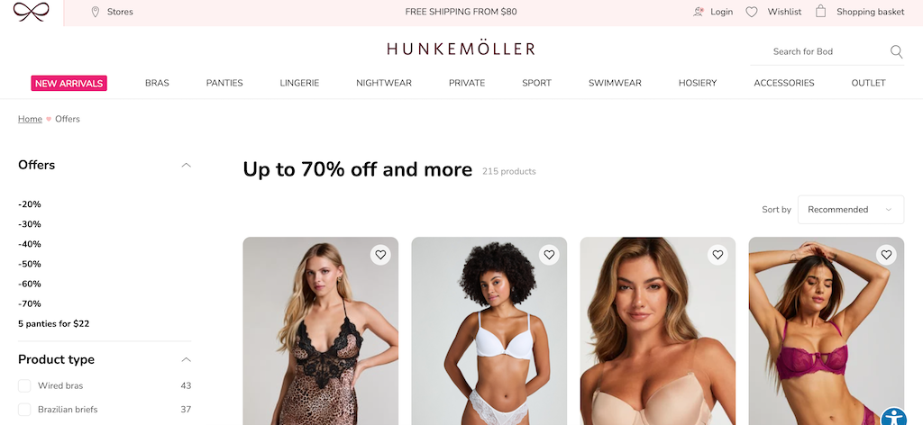 Hunkemoller eladó