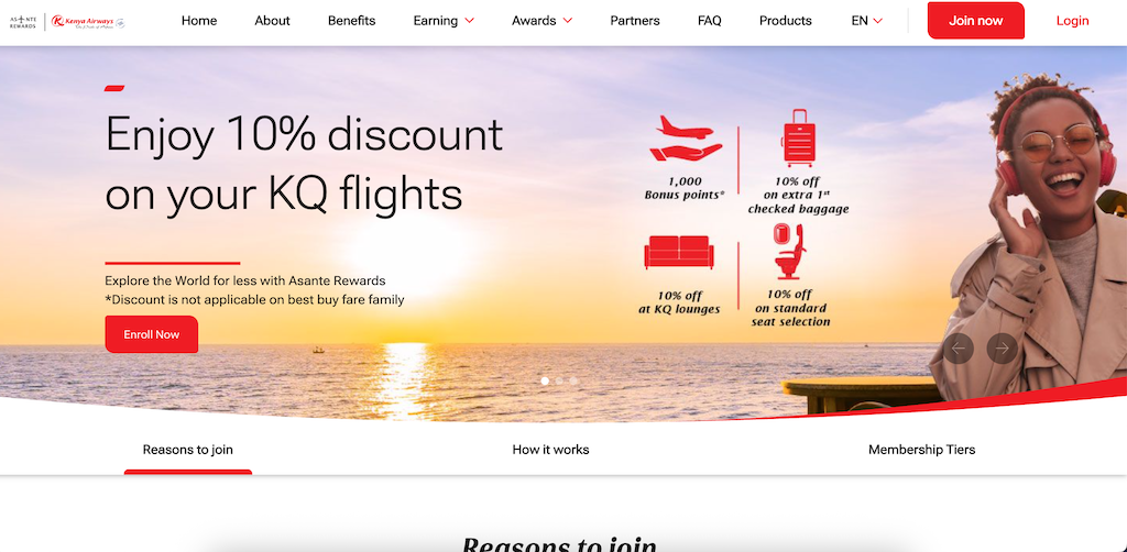 Kenya Airways loyalty discount