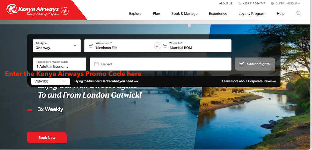 How To Add a Kenya Airways Promo Code