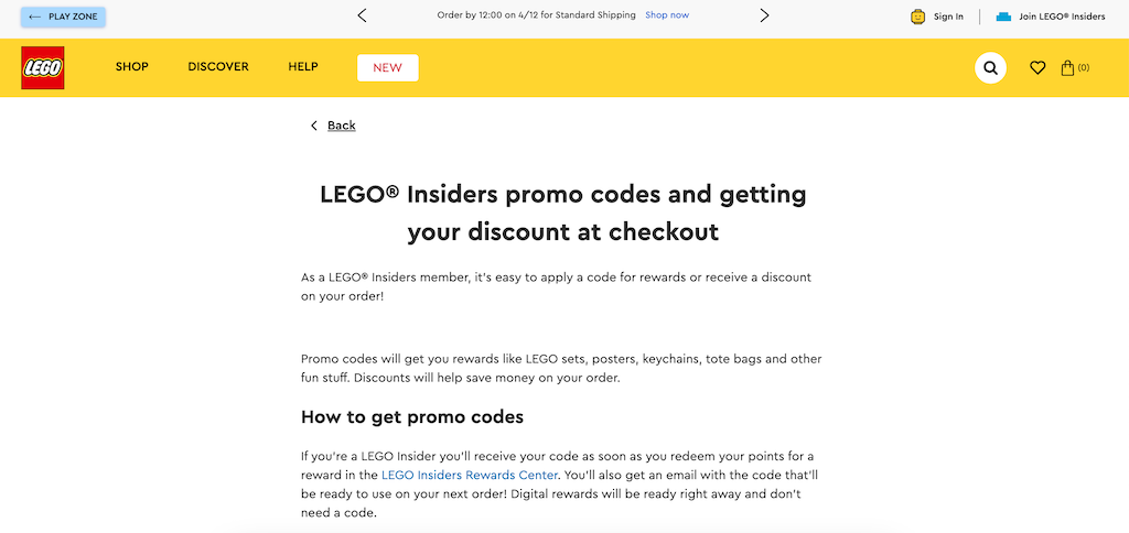 LEGO Insderi kupong