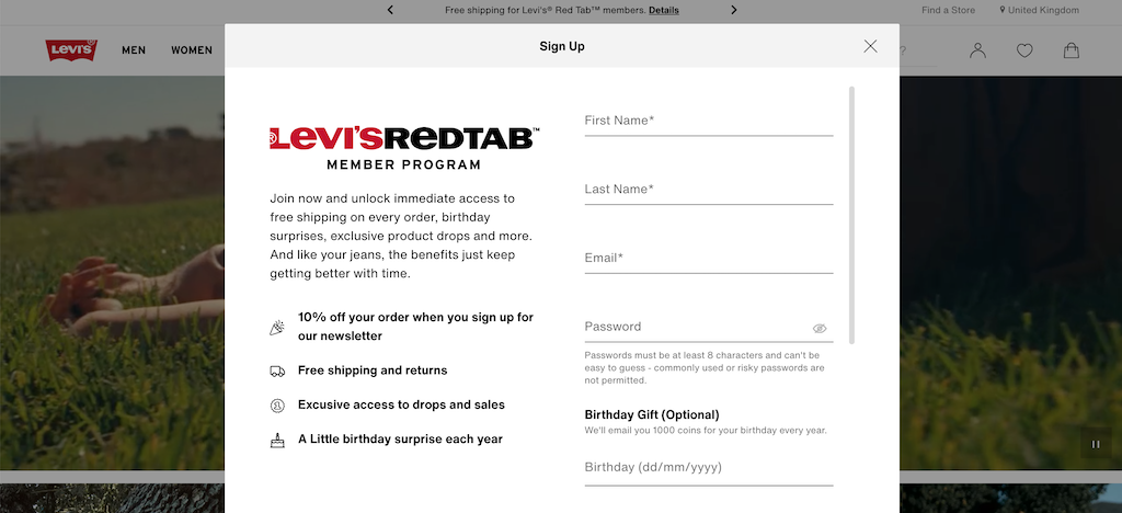LEVIs NewCustomerDiscount