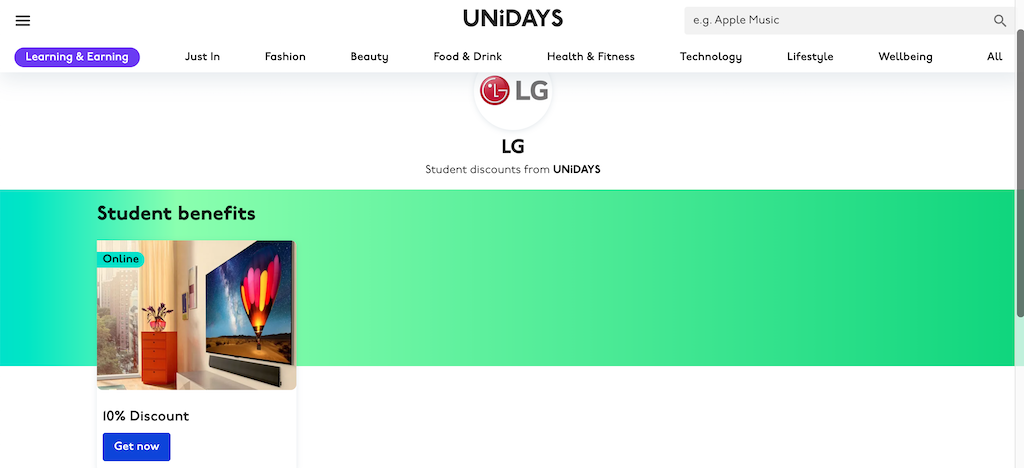 LG StudentDiscount
