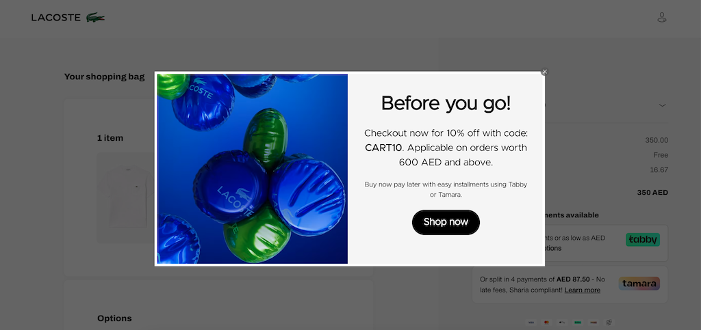 Lacoste NewCustomerDiscount