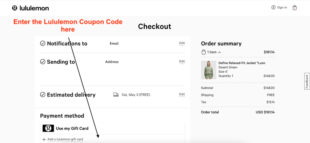 Hogyan adhatok hozzá LULULEMON kuponkódot