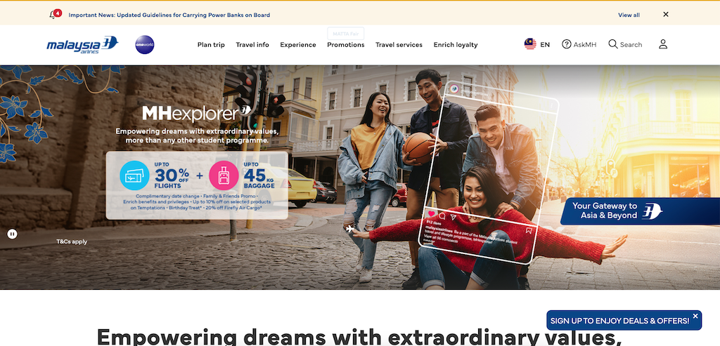 MalasyiaAirlines StudentDiscount