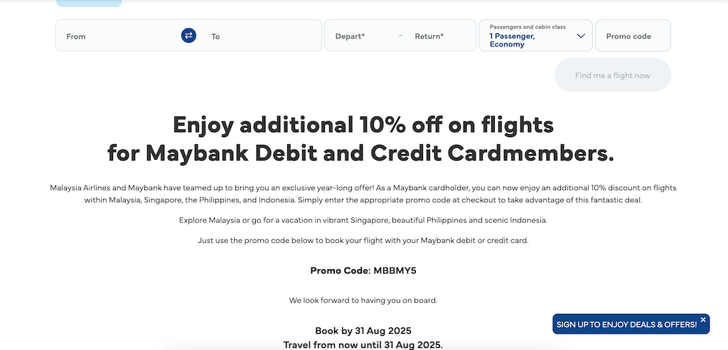 MalaysiaAirlines Coupon