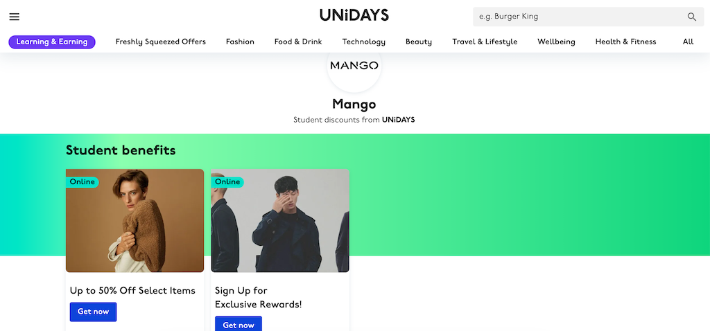Mango StudentDiscount