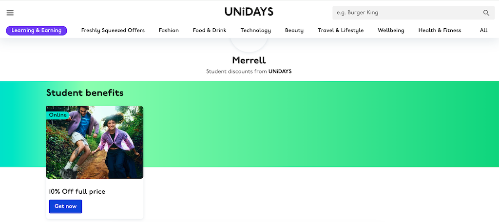 Studentská sleva Merrell