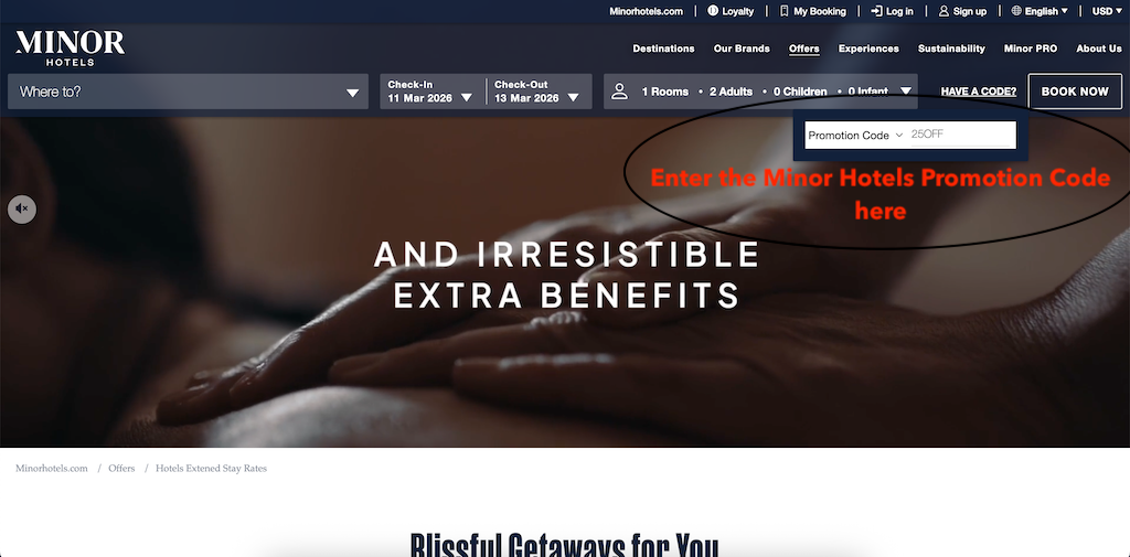 How To Add a Minor Hotels Promo Code