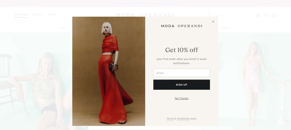 ModaOperandi NewCustomerDiscount