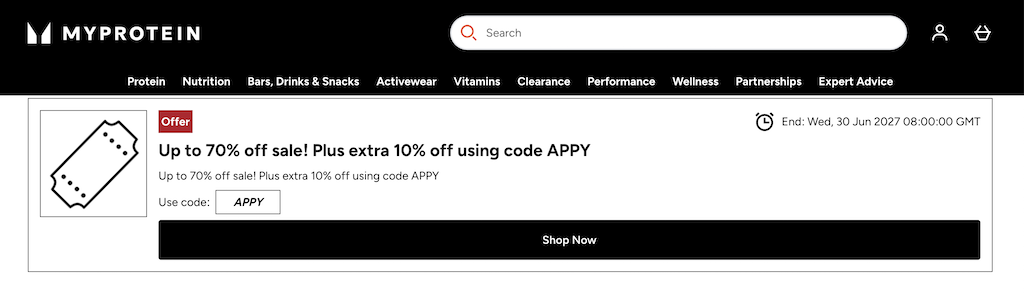 MyProtein AppDiscount