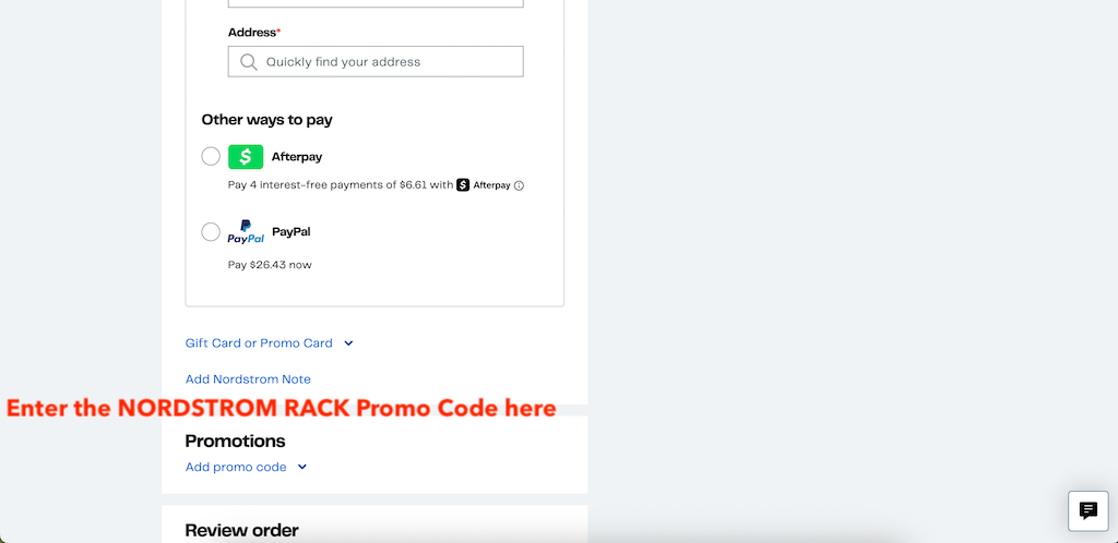 How to Use a NORDSTROM RACK Promo Code
