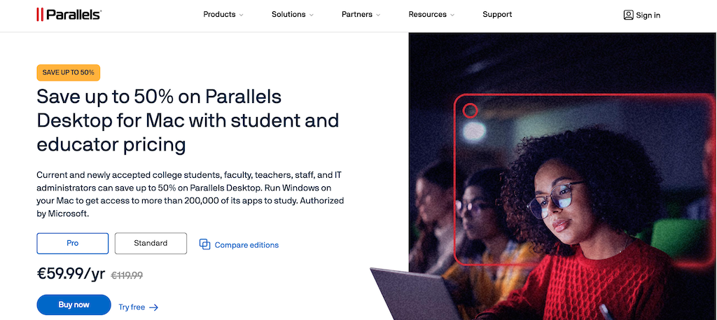 Parallels 教育者割引