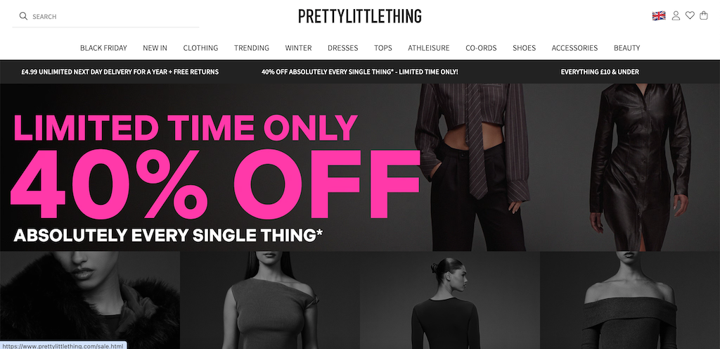 PrettyLittleThing FlashSale