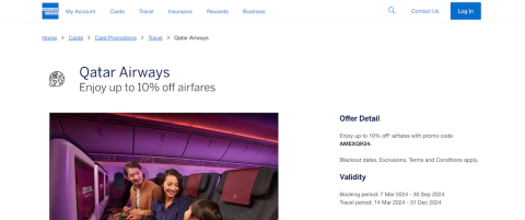 Qatar Promo Code QATARAIRWAYS.com Promo Code : $10 Off | August 2026