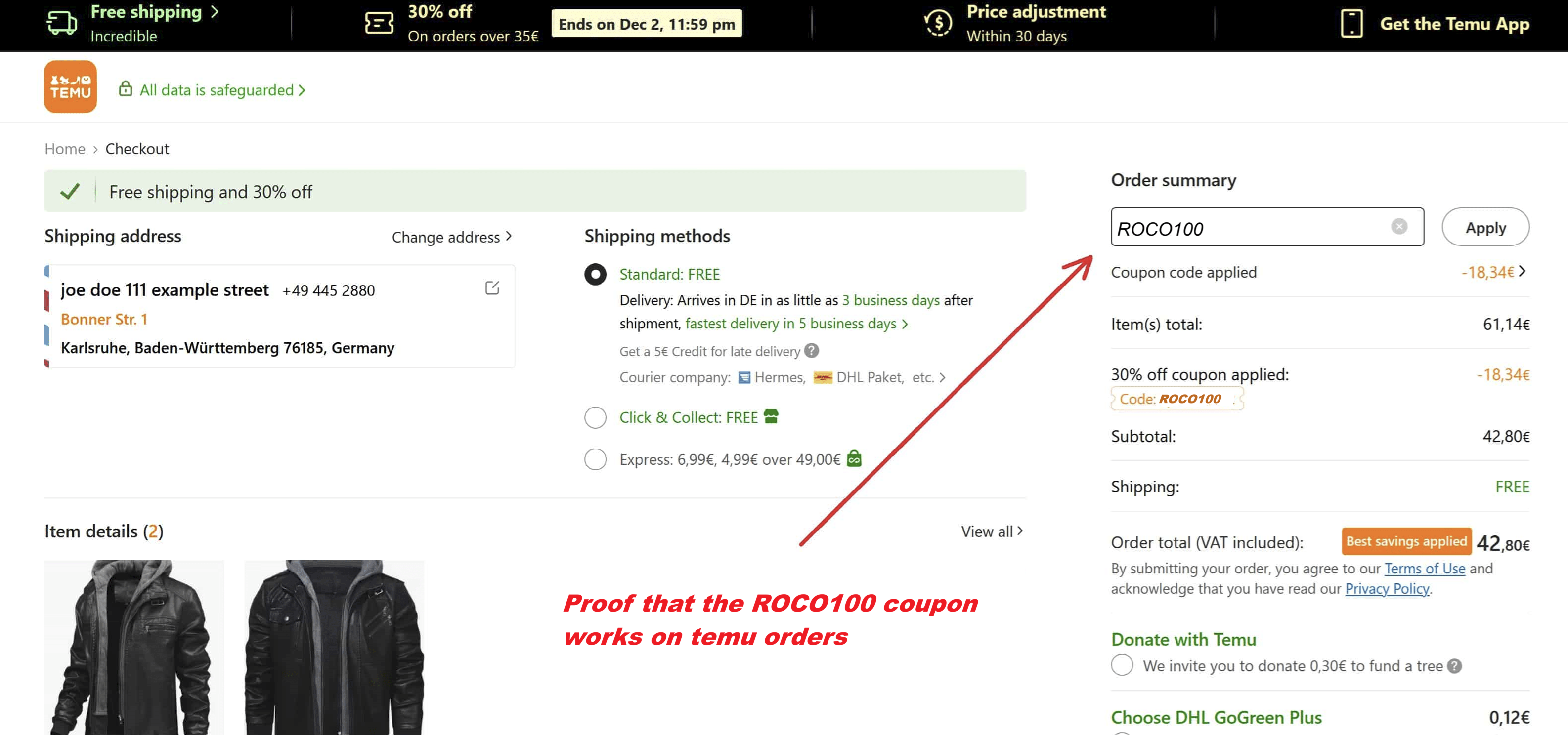TEST DE COUPONS ROCO100